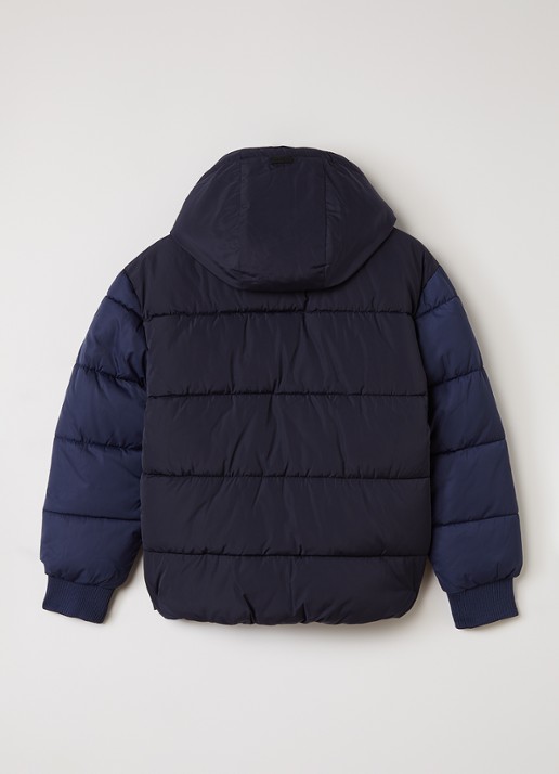 Retour Jeans Guy puffer jack met steekzakken - achterkant 3 donkerblauw