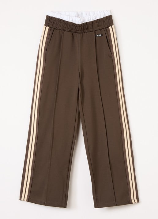 Retour Jeans Lexia straight fit trackpants met steekzakken - voorkant 2 lichtbruin