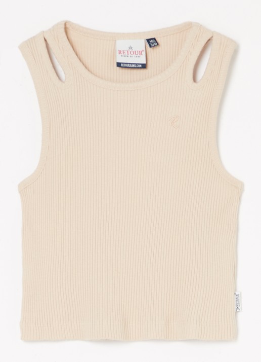 Retour Jeans Luna ribgebreide top met cut-out detail