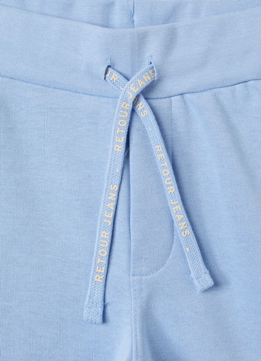 Retour Jeans Maxim straight fit korte joggingsbroek - detail 3 blauw