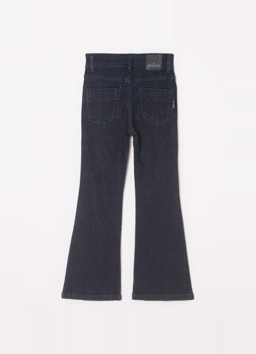 Retour Jeans Mikkie flared jeans met donkere wassing - voorkant 3 indigo