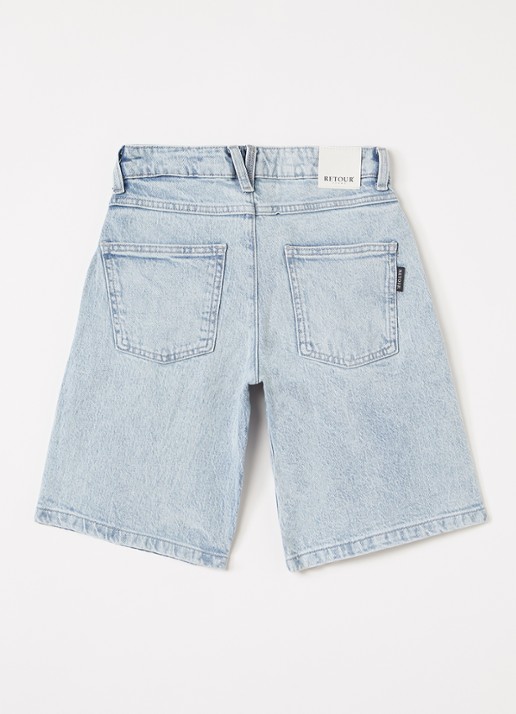 Retour Jeans Mila loose fit korte broek van denim - voorkant 2 indigo