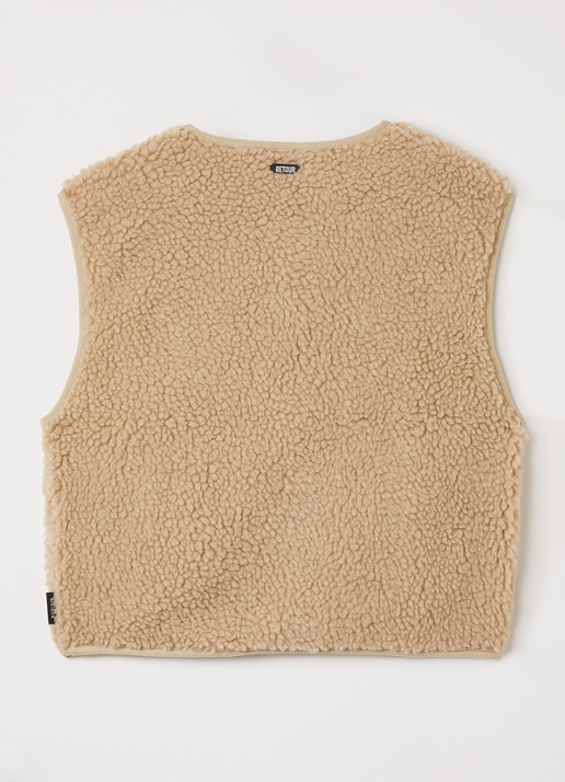 Retour Jeans Nancy bodywarmer van teddy - achterkant beige