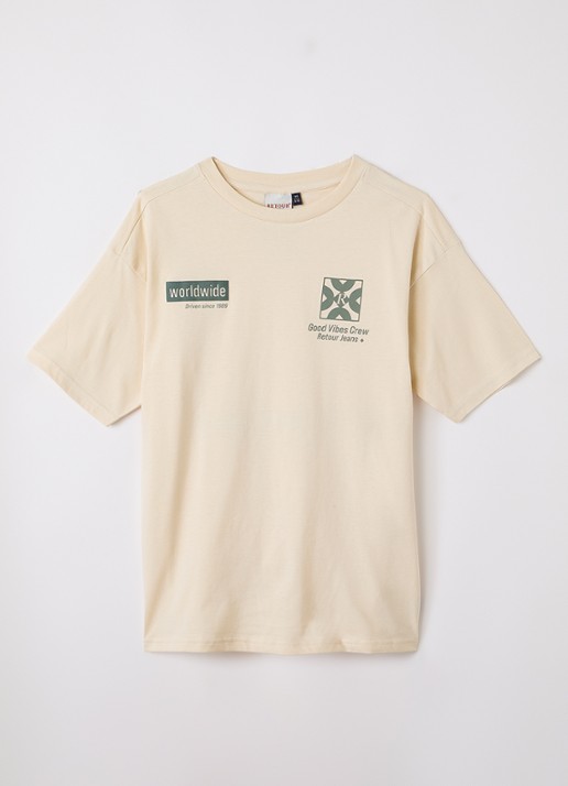 Retour Jeans Nathan T-shirt met front- en backprint