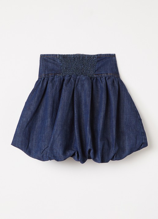 Retour Jeans Nena spijkerrok met plooidetail - voorkant 3 indigo