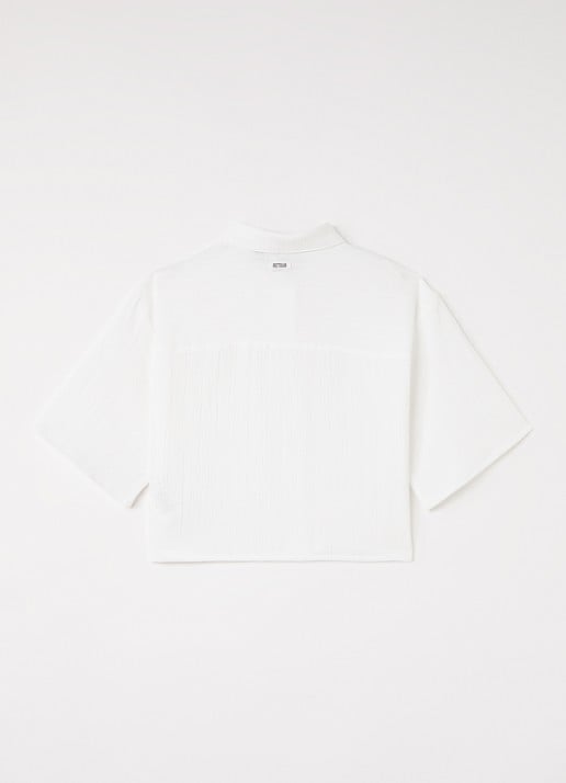 Retour Jeans Olivia blouse met structuur - voorkant 2 wit