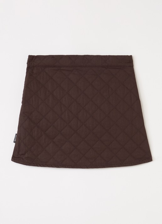 Retour Jeans Rosella minirok met quilt patroon - voorkant 2 donkerbruin