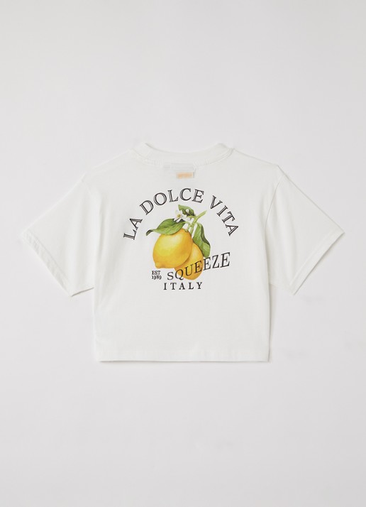 Retour Jeans Ruby T-shirt met print - voorkant 2 gebroken wit
