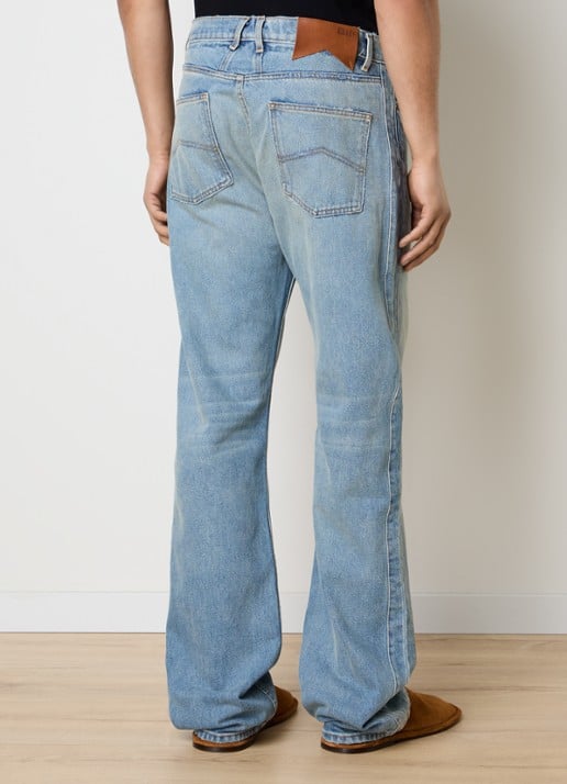 Rhude 90's Traxedo loose fit jeans met lichte wassing - achterkant 6 indigo