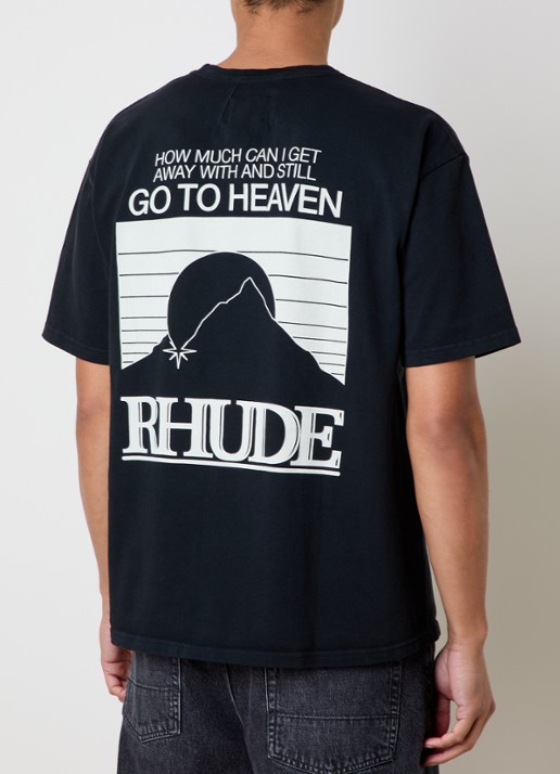 Rhude Moonlight T-shirt met logo- en backprint