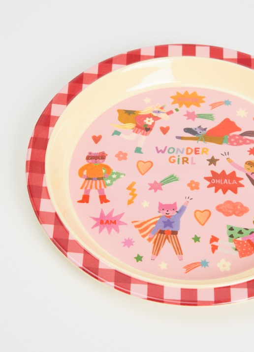 Rice Bord 21,5 cm - detail 3 roze