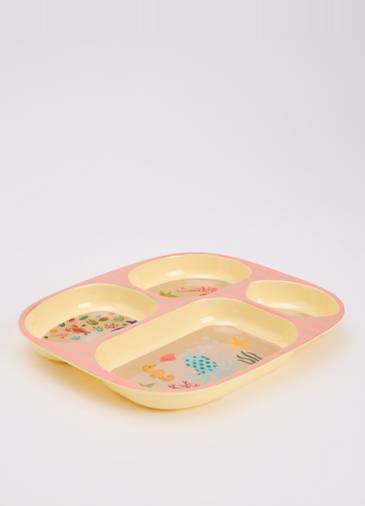 Rice Kinderbord 24 cm - detail oudroze