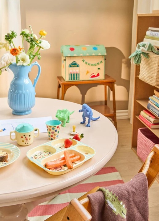 Rice Kinderbord 24 cm - voorkant 2 lindegroen