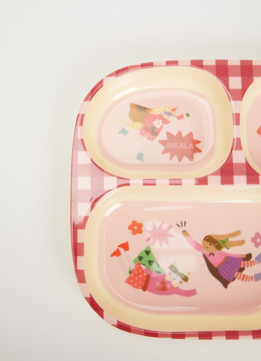 Rice Kinderbord 25 cm - detail 3 roze