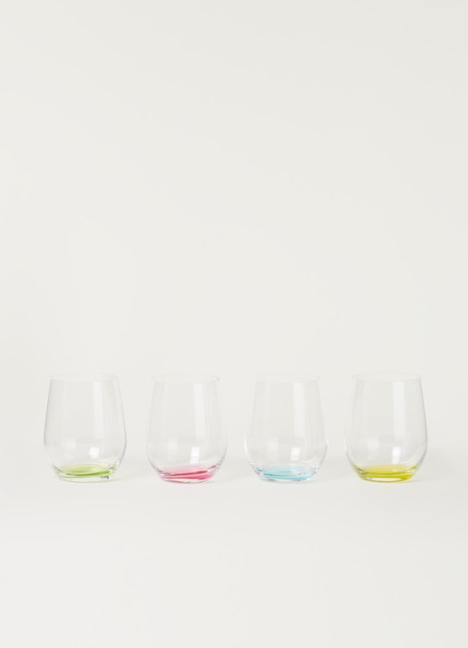 Riedel O' Happy tumbler witte wijnglas 30 cl set van 4 - voorkant 3 multicolor