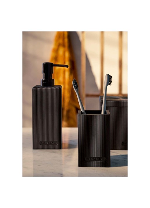 Rituals Acora pot voor wattenschijfjes 11 cm - voorkant 2 zwart