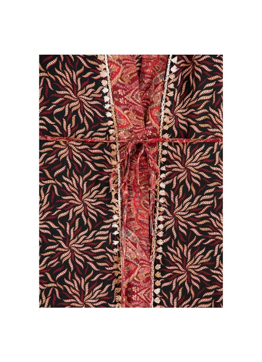 Rituals Jaypur kimono met print - detail 2 donkerbruin