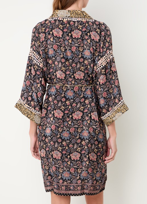 Rituals Jaypur kimono met print - achterkant zwart
