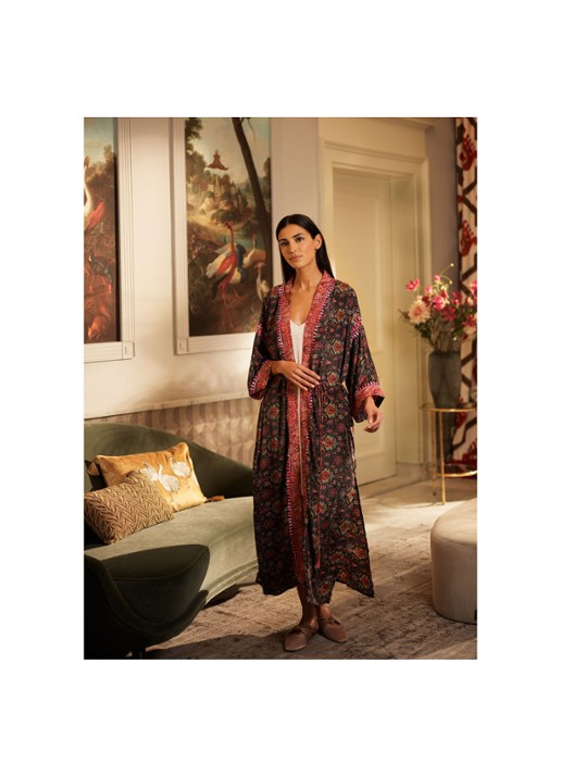 Rituals Jaypur kimono met print - detail 3 donkergroen