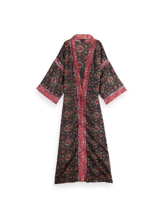 Rituals Jaypur kimono met print - voorkant donkergroen