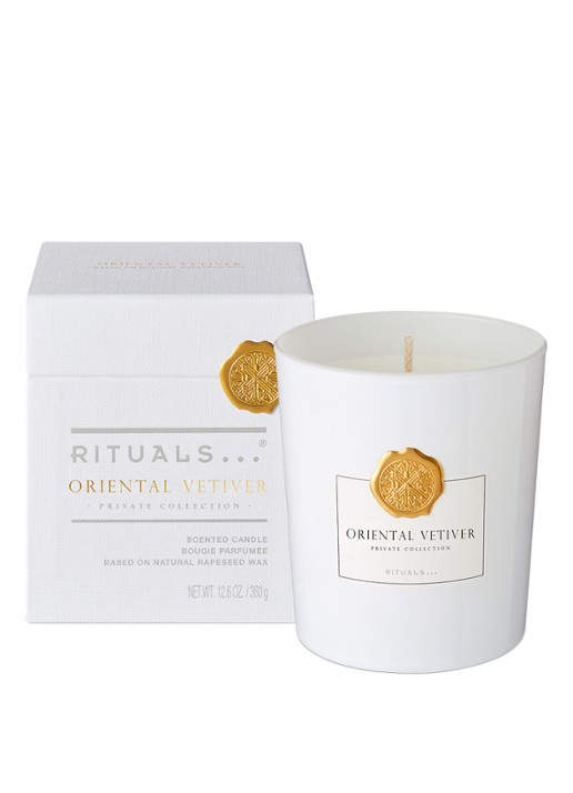 Rituals Oriental Vetiver geurkaars 360 gram - voorkant 2 wit