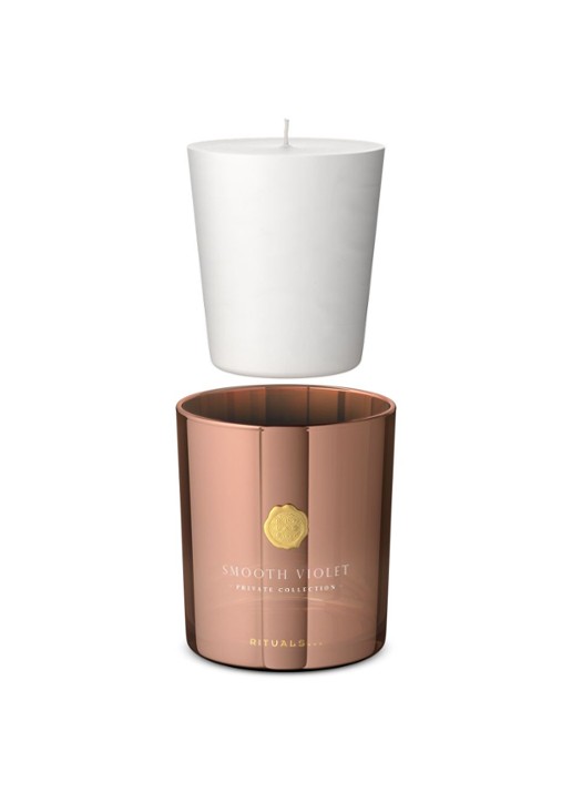 Rituals Smooth Violet Refill Scented Candle - navulling geurkaars 360 gram - voorkant 2 beige