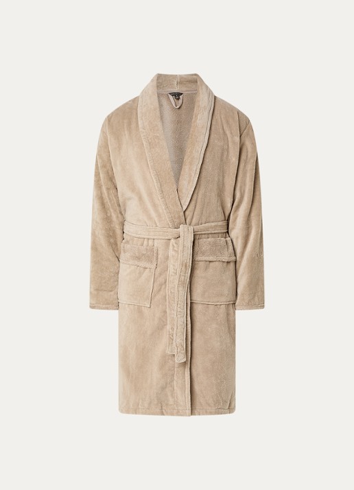 Rituals Super Smooth badjas van katoen - voorkant 4 zand