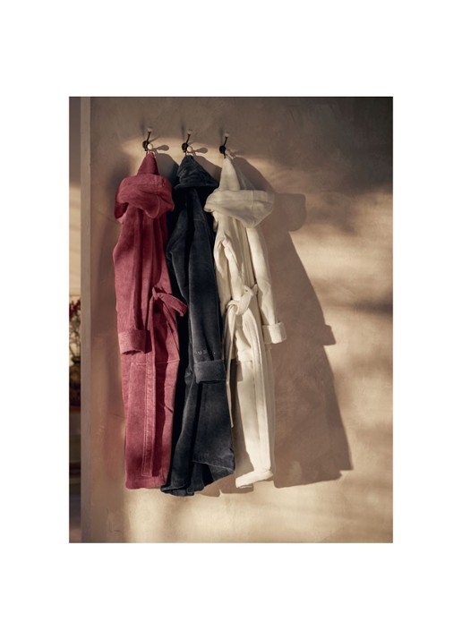 Rituals Super Smooth badjas van katoen - detail 5 donkerroze