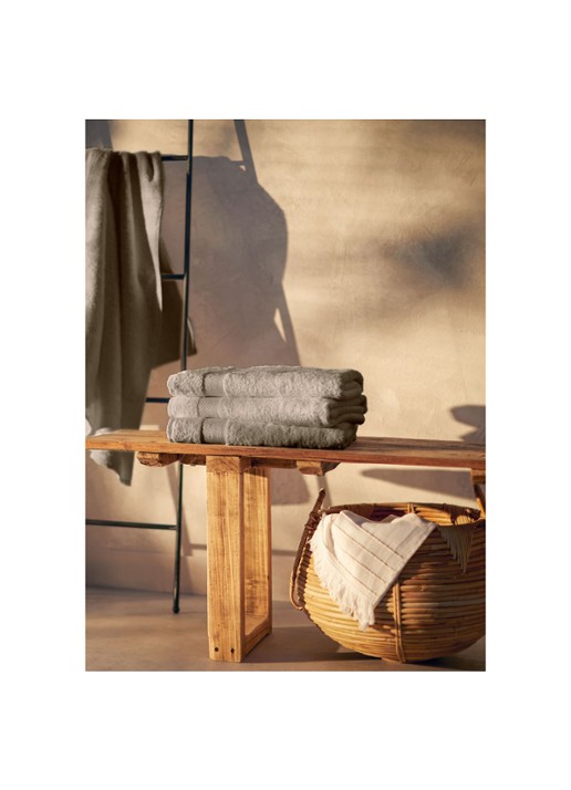 Rituals Super Smooth Cotton  badhanddoek - detail 2 zand