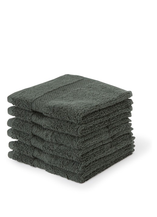 Rituals Super Smooth Cotton gastendoekje set van 6 - voorkant donkergroen
