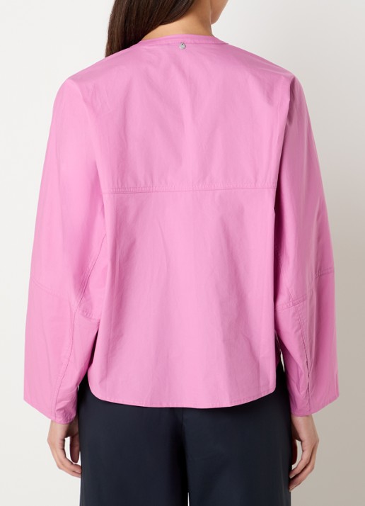 River Woods Blouse met borstzak - achterkant 4 roze