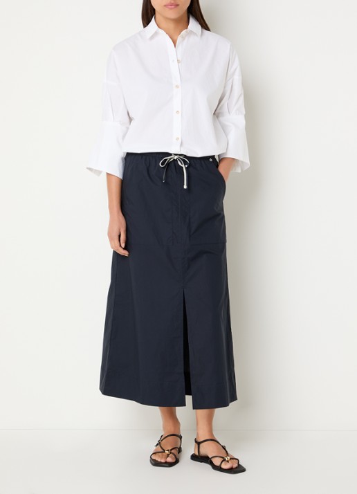 River Woods Blouse met kraag - voorkant 4 wit