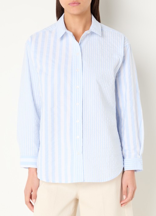 River Woods Blouse met streepprint