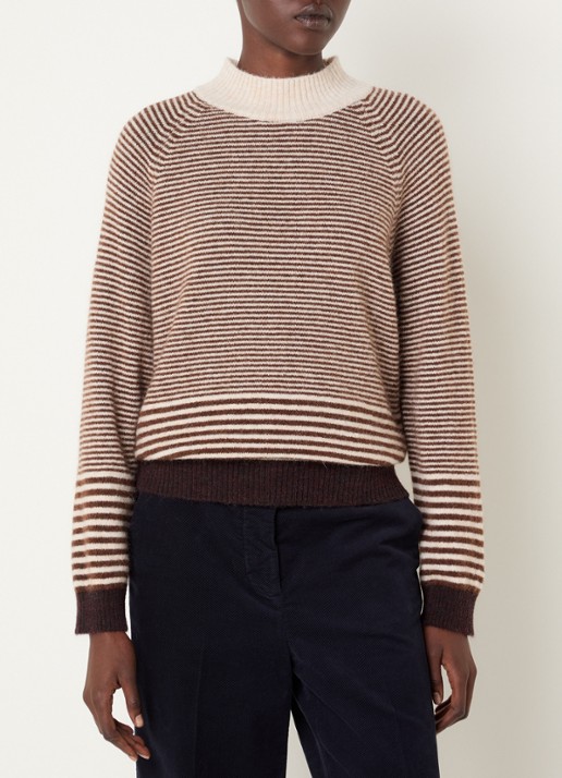 River Woods Fijngebreid vest in wolblend