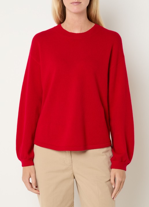 River Woods Fijngebreide pullover van wol met ronde hals