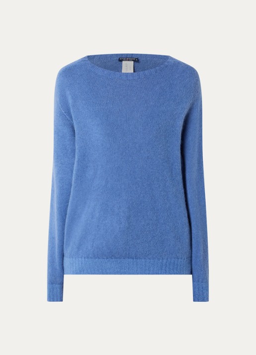 River Woods Fijngebreide trui met ronde hals - voorkant 2 blauw
