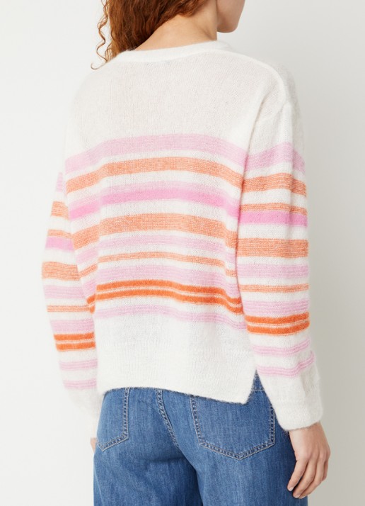 River Woods Grofgebreide trui in alpaca wolblend - achterkant 2 creme