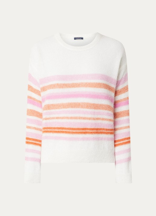 River Woods Grofgebreide trui in alpaca wolblend - voorkant 3 creme