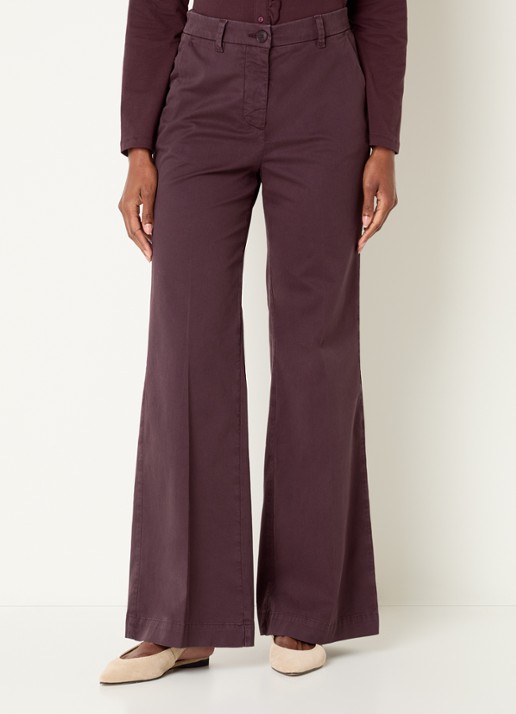 River Woods High waist flared fit pantalon met stretch
