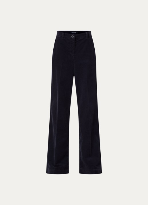 River Woods High waist flared fit pantalon met stretch - voorkant 3 blauw