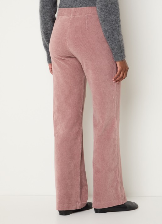 River Woods High waist loose fit broek met steekzakken - achterkant 2 oudroze
