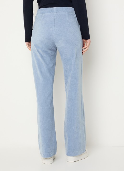 River Woods High waist loose fit broek met steekzakken - achterkant 4 lichtblauw