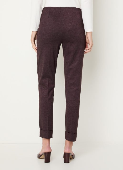 River Woods High waist skinny fit legging met stretch - achterkant 2 aubergine