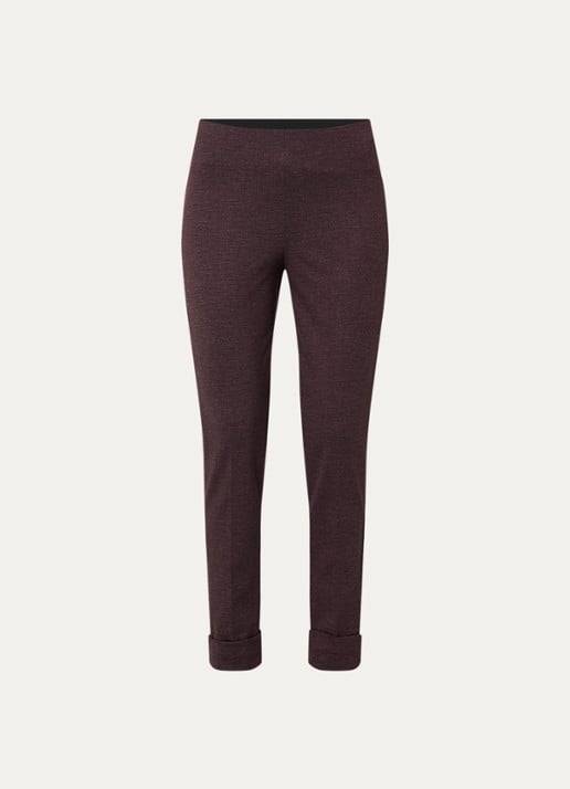 River Woods High waist skinny fit legging met stretch - voorkant 3 aubergine