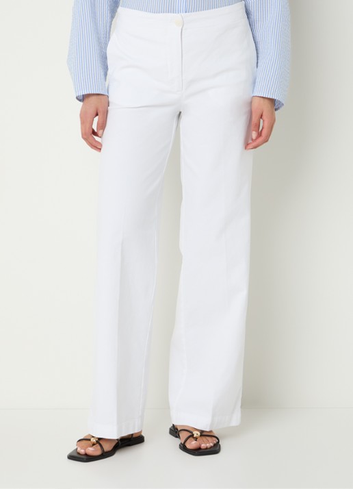 River Woods High waist straight fit broek met steekzakken
