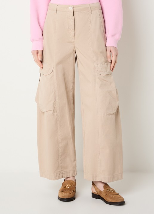 River Woods High waist wide fit cargobroek met klepzakken
