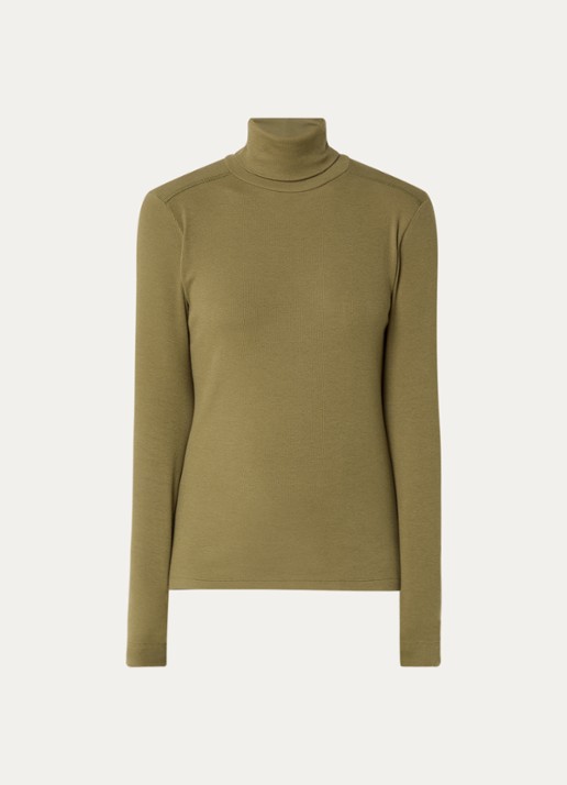 River Woods Longsleeve met col - voorkant 2 khaki