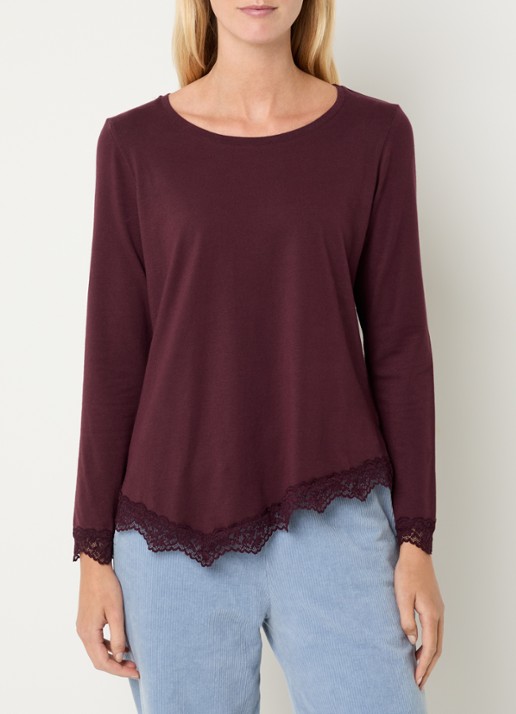 River Woods Longsleeve met details van kant