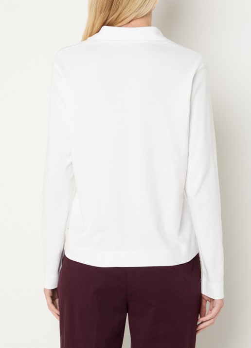 River Woods Longsleeve met polokraag - achterkant 4 wit