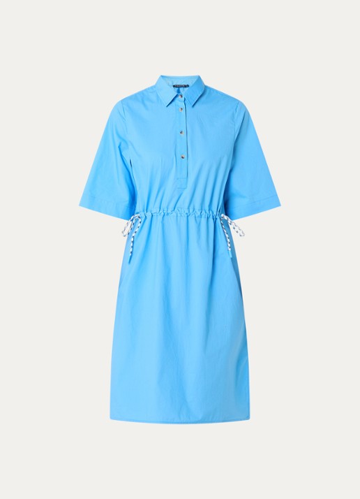 River Woods Midi jurk met ceintuur - voorkant 2 lichtblauw
